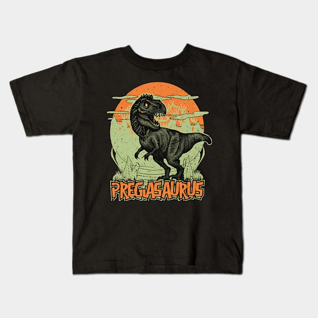 Pregasaurus Kids T-Shirt by NomiCrafts